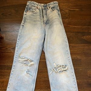 ZARA high rise wide leg jeans